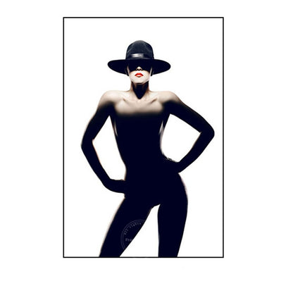 Black & White Sexy Women Figure Canvas Art