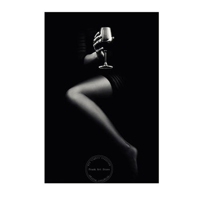 Black & White Sexy Women Figure Canvas Art