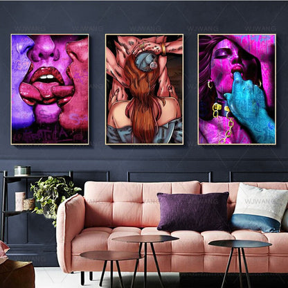Graffiti Art Sexy Butt Canvas Poster