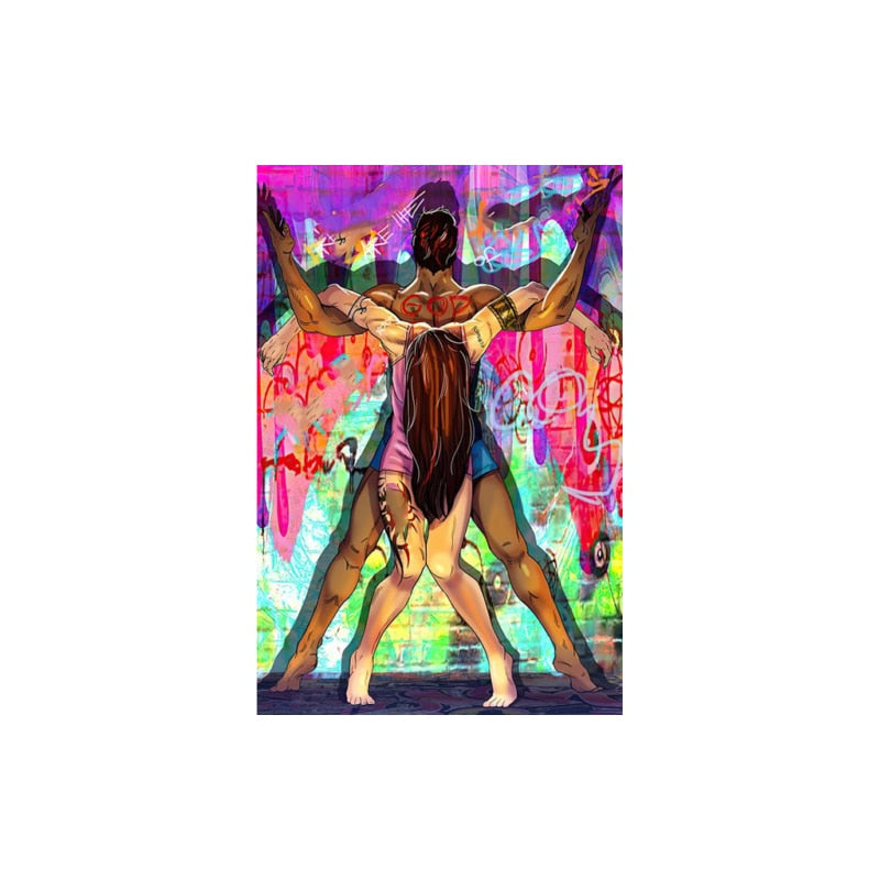 Modern Sexy Kiss Canvas Prints for Home Decor