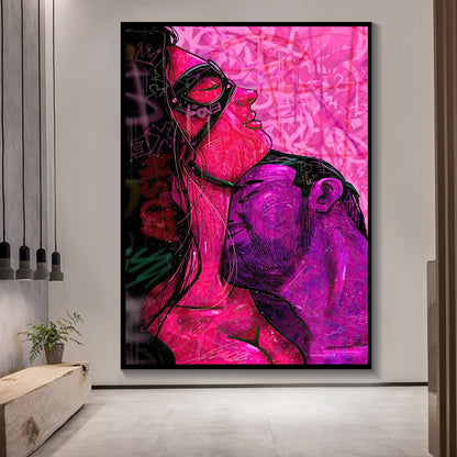 Abstract Nude Body Canvas Painting