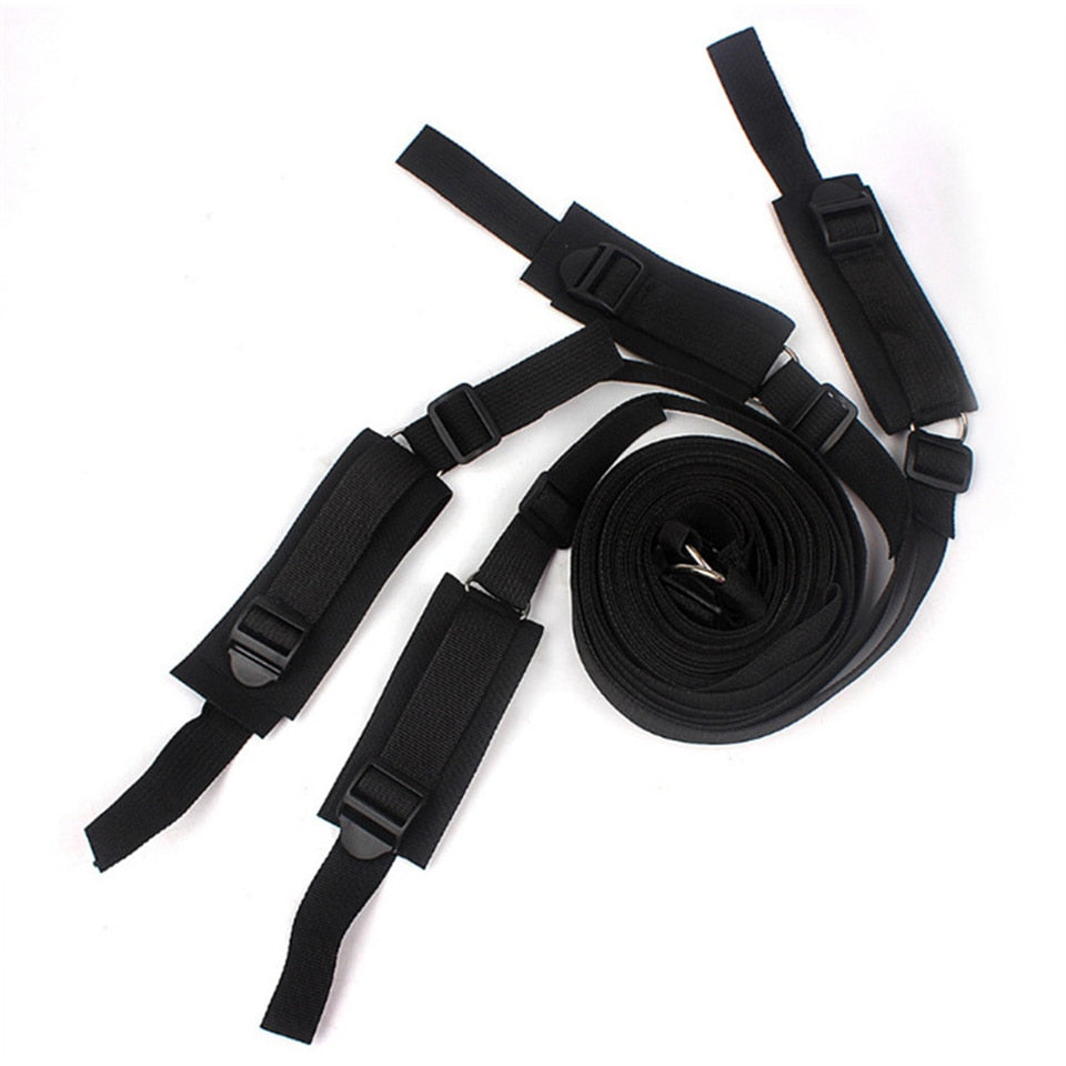 Bed Bondage Cuffs Set for Erotic Play