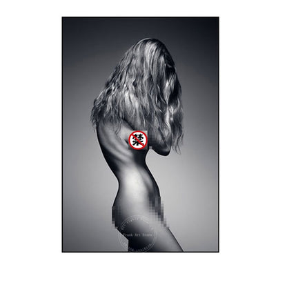 Black & White Sexy Women Figure Canvas Art