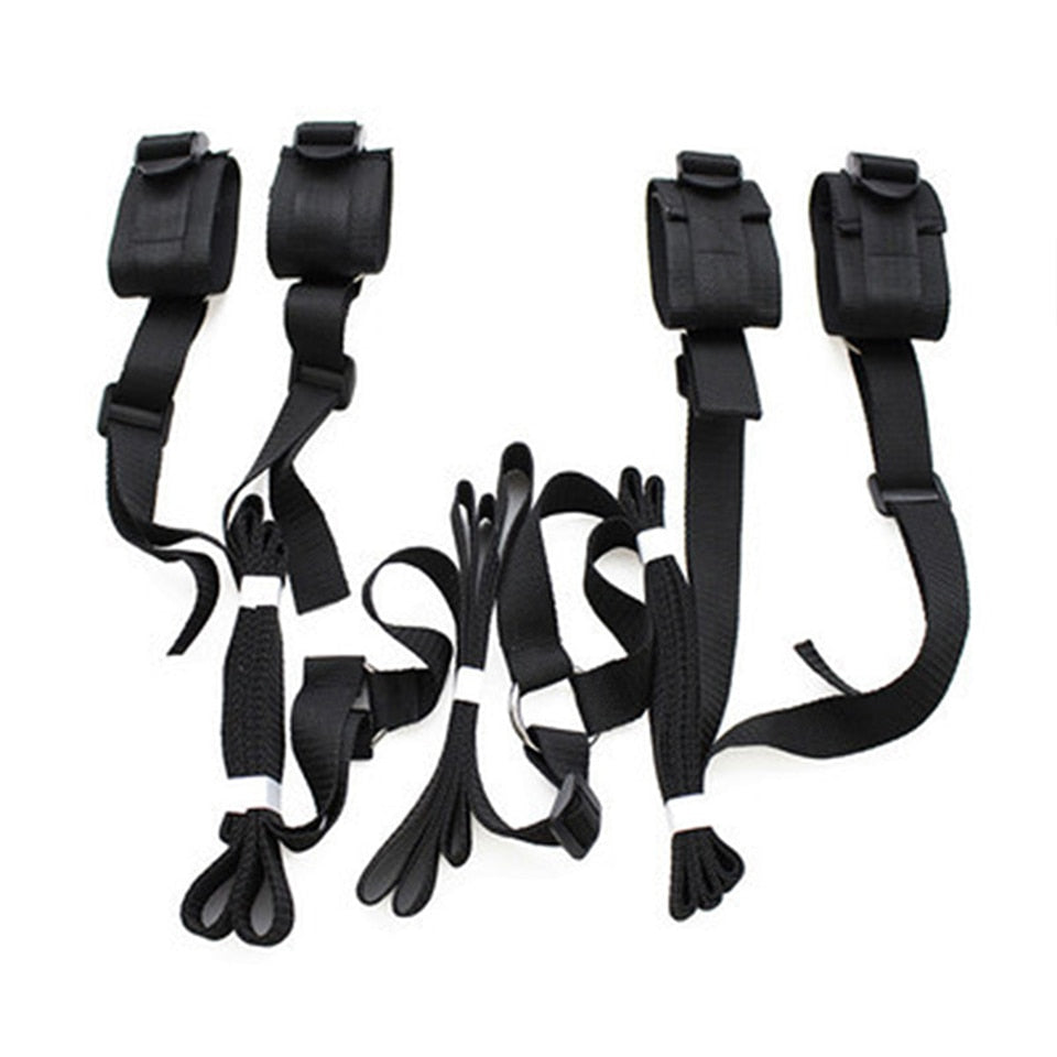 Bed Bondage Cuffs Set for Erotic Play