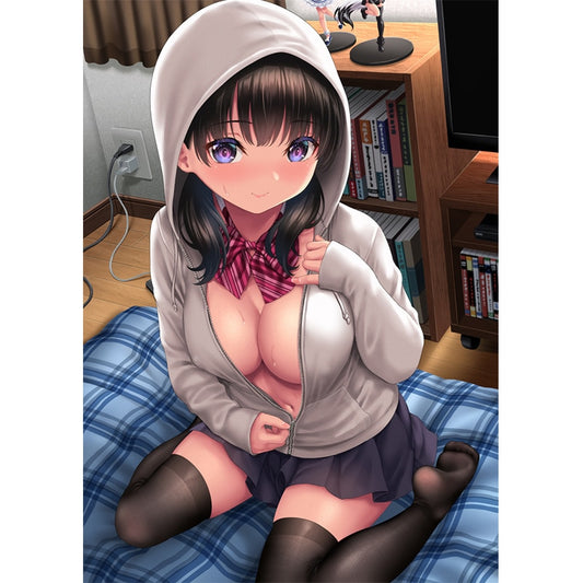 Customizable 3D Christmas Nude Anime Girl Poster